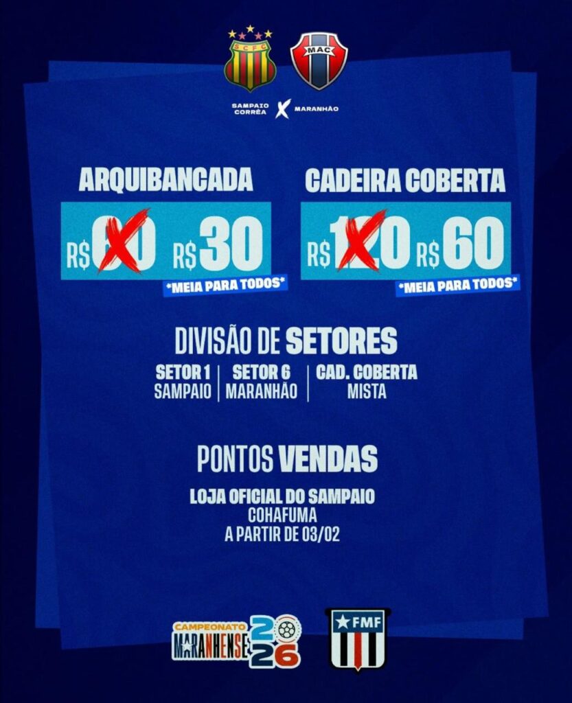 Ingressos para o Clássico Sampaio x Maranhão no Maranhense 2026: Tudo que Você Precisa Saber