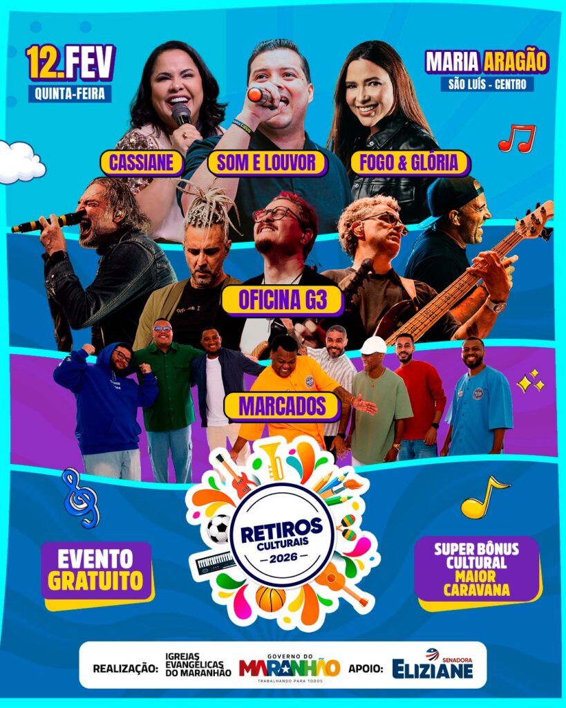 Maranhão Comemora 18 Anos de Retiros Culturais com Atrações Nacionais em 2026