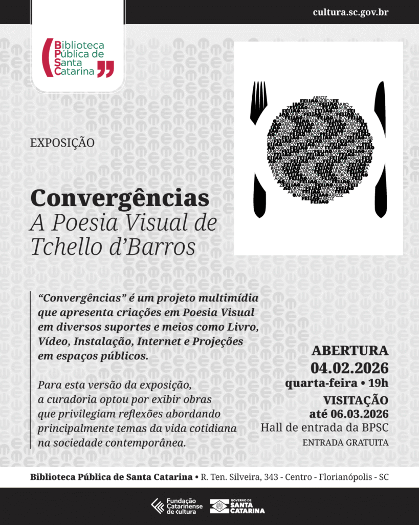 Exposição 'Convergências' de Tchello d’Barros transforma a Biblioteca Pública de Santa Catarina