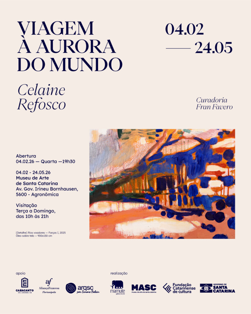 Exposição ‘Viagem à Aurora do Mundo’ Apresenta Trabalhos de Celaine Refosco no MASC Exposição ‘Viagem à Aurora do Mundo’ Apresenta Trabalhos de Celaine Refosco no MASC