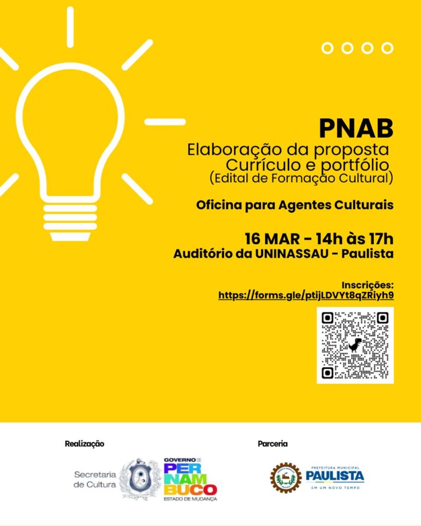 Oficina sobre a PNAB 2026: Cultura em Foco em Paulista