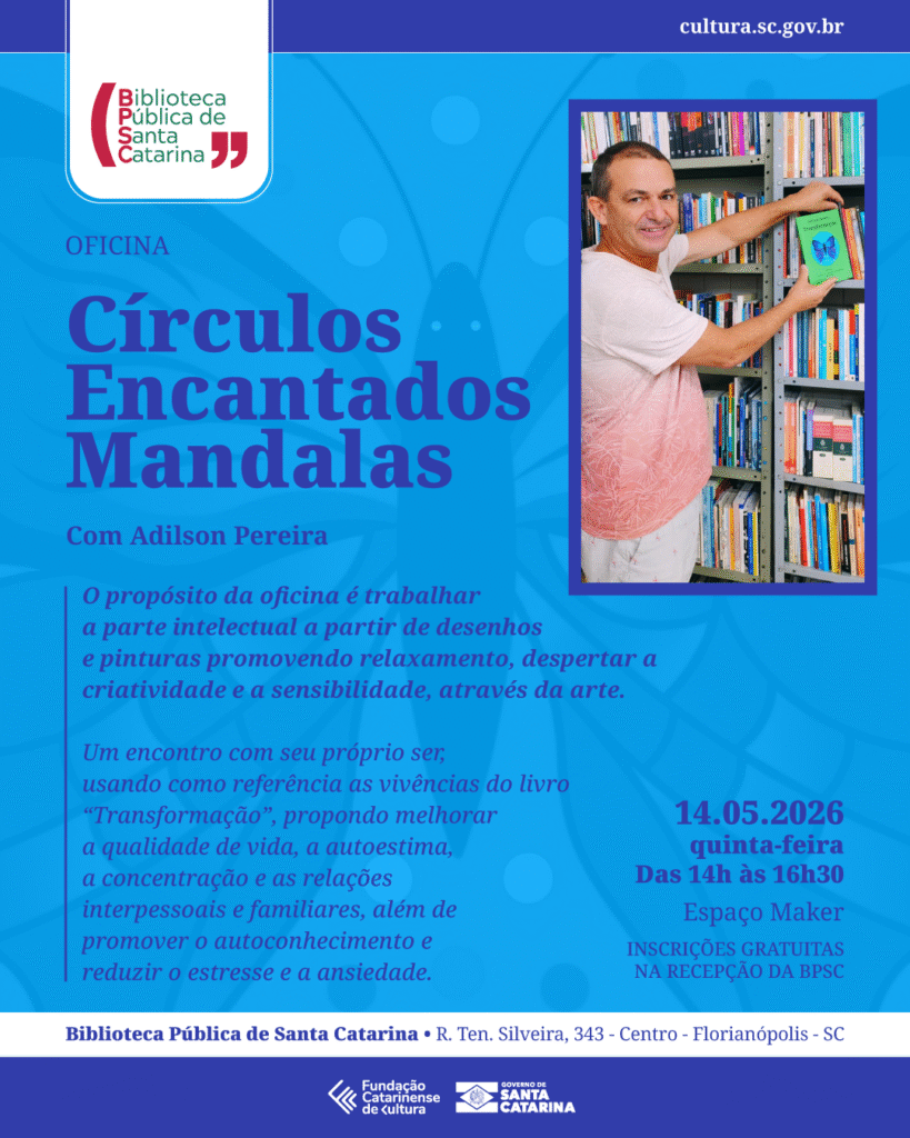 Oficina Criativa de Mandalas na Biblioteca Pública de Santa Catarina
